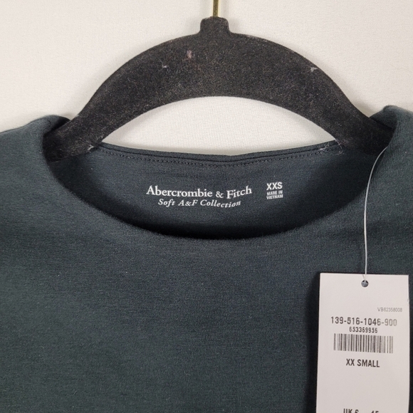 Abercrombie & Fitch Soft AF Bodysuit Black Size XXS MSRP $50 New With Tags - Picture 2 of 6